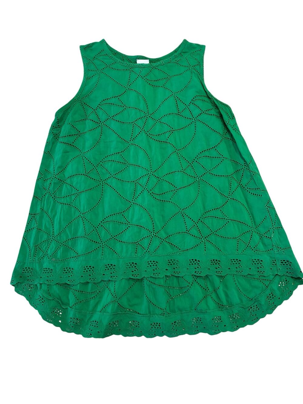 Cabi Gemma Eyelet Sleeveless Cotton Top Cottagecore